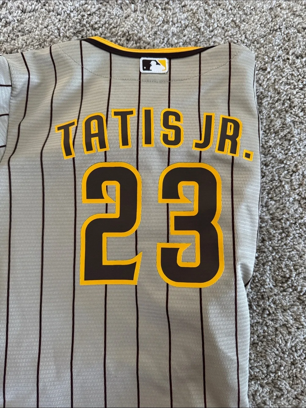 Nike San Diego Kids Baseball Jersey - Khaki, Yellow, Brown